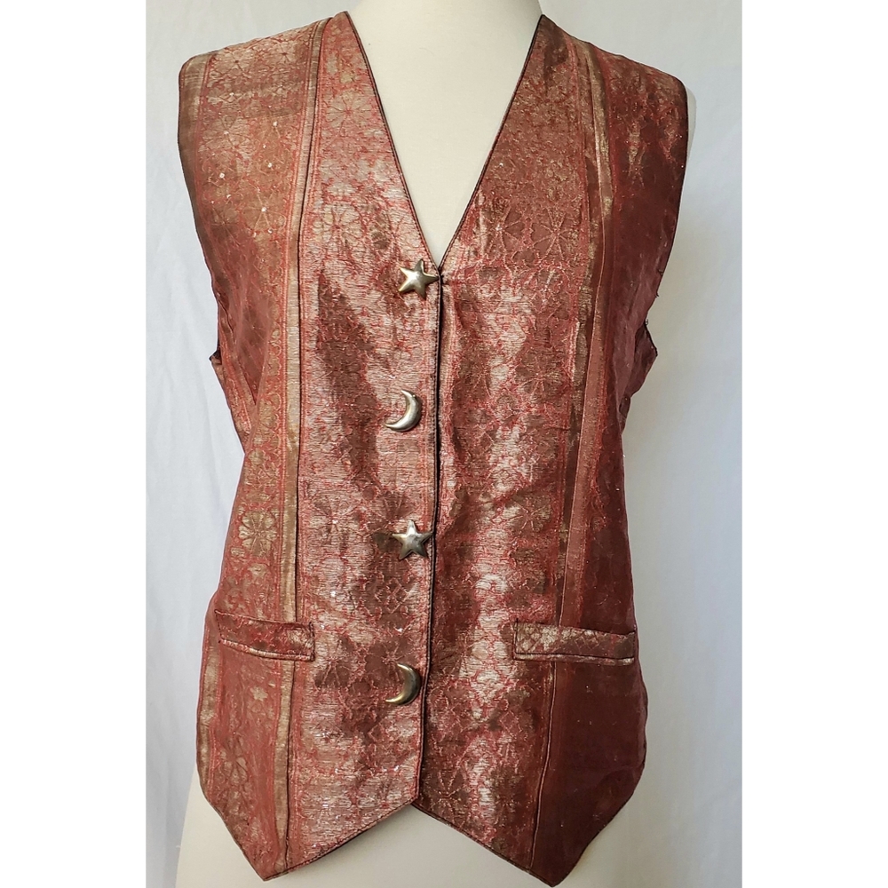 Vintage 90s Moon Stars Vest Pier 1 Imports Top